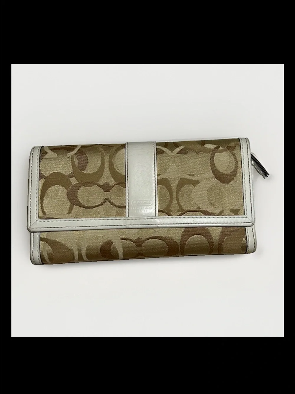 Coach Madeline Satchel,Wallet,Wristlet Set-Khaki Optic Print, White Leather 2007